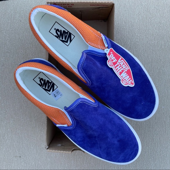 Vans Orange Blue Classic Slip On Sneakers NWT